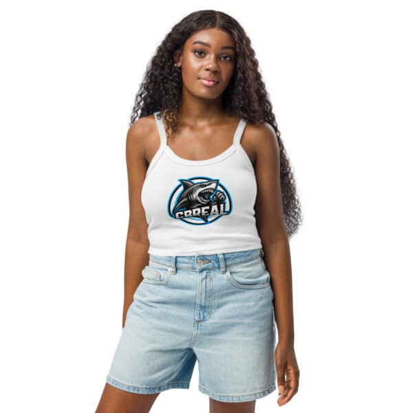 Camiseta de tirantes de canalé para mujer